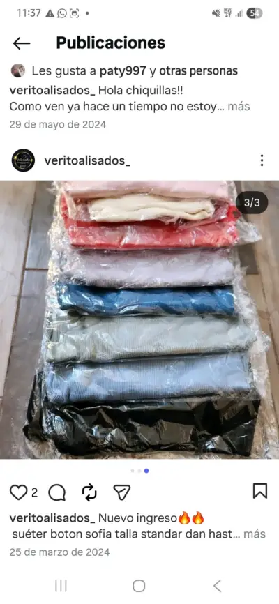 Polera beige de canalé, variedad de colores - miniatura 2