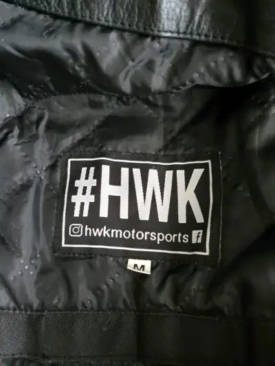 Chaqueta HWK negra cuero genuino - miniatura 1