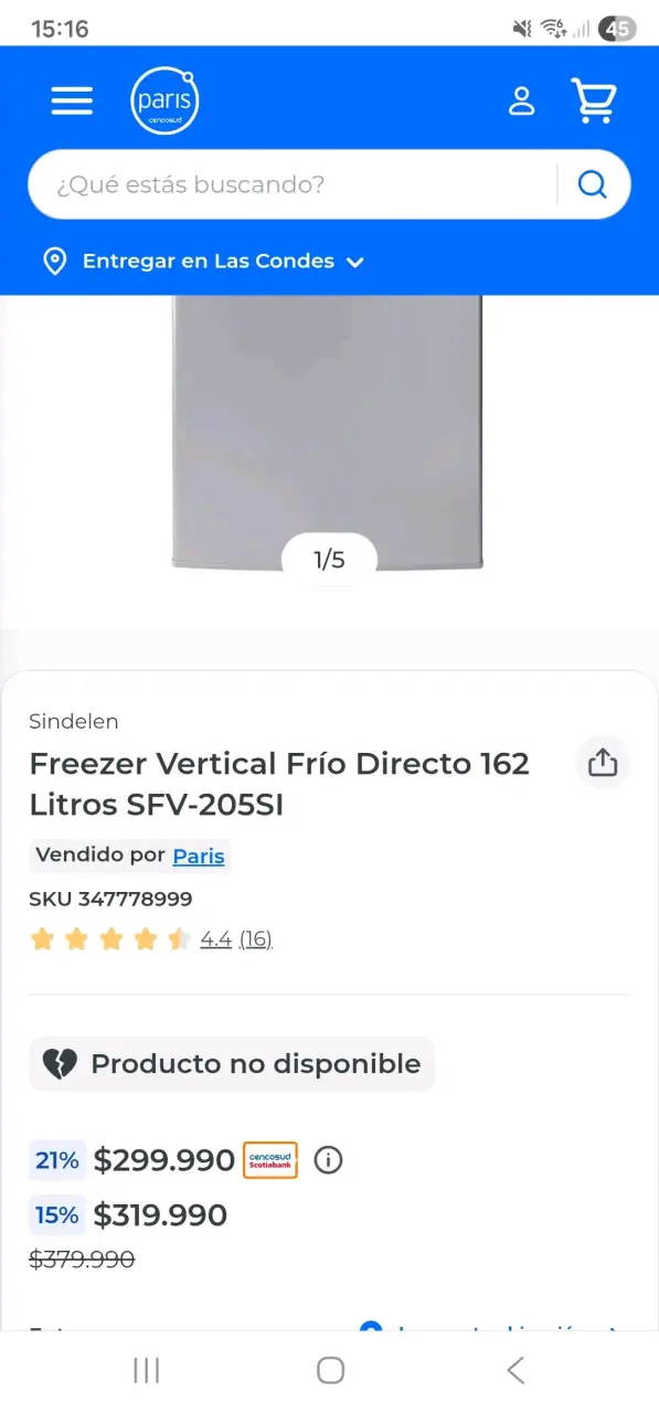 Congelador eficiente energético A+ - 5