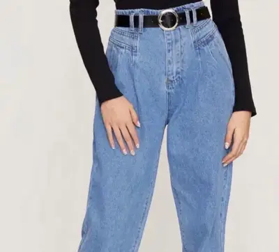Jeans mom fit azul talla 42 - miniatura 1