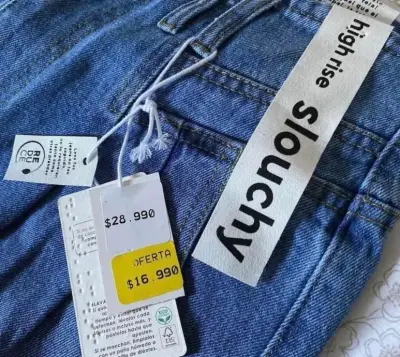 Jeans mom fit azul talla 42 - miniatura 2