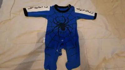 Enterito de bebé Spider azul - miniatura 1