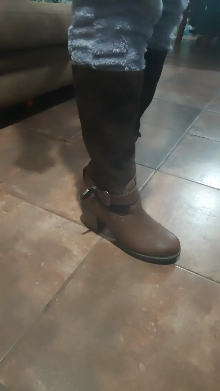 Botas largas de cuero marrón - 3