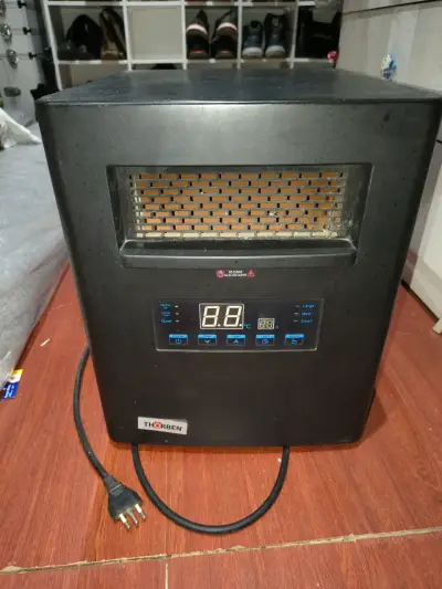 Calefactor eléctrico Thorben negro - miniatura 1