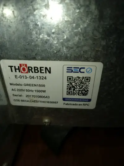 Calefactor eléctrico Thorben negro - miniatura 4