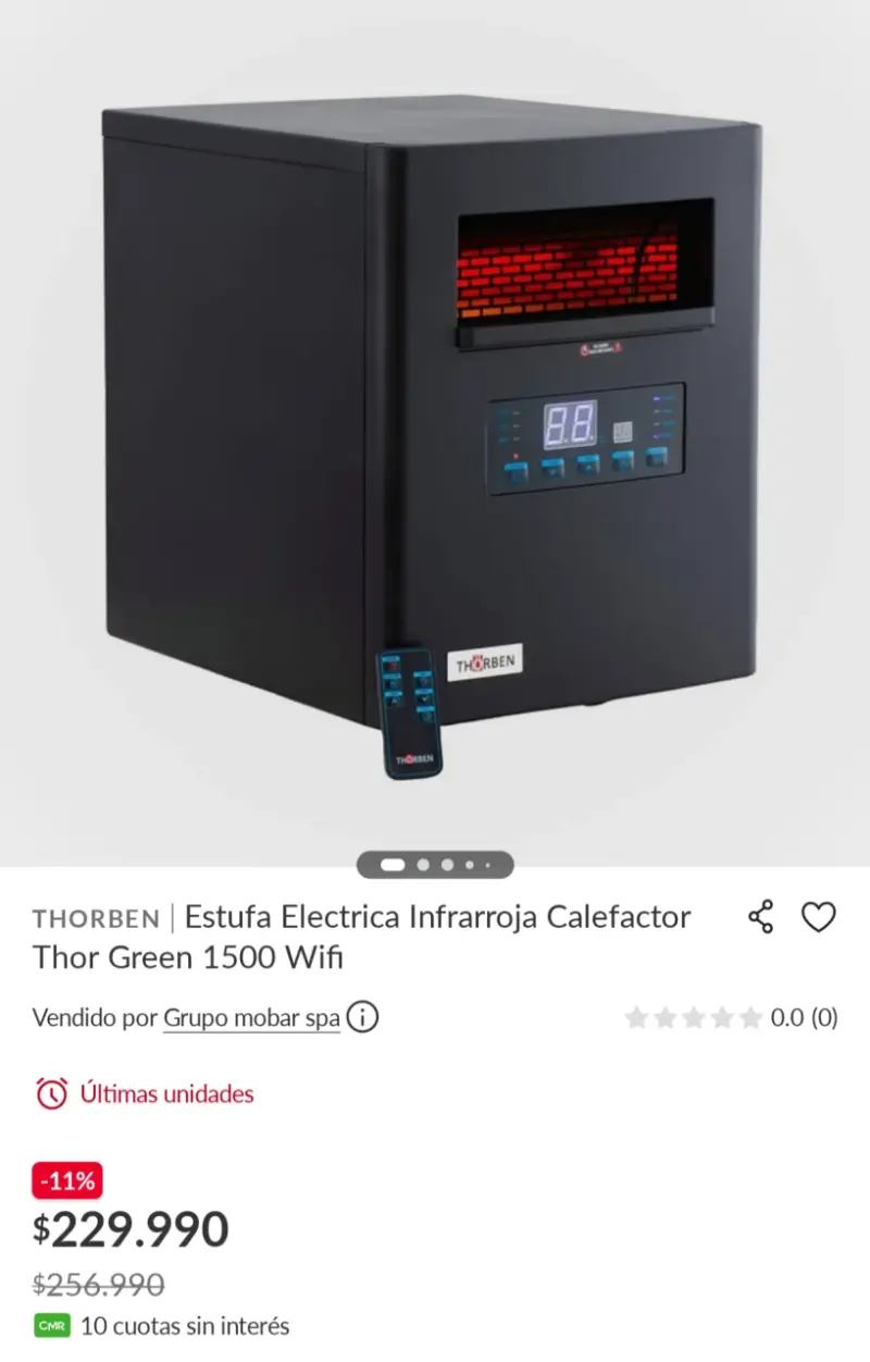 Calefactor eléctrico Thorben negro - 5