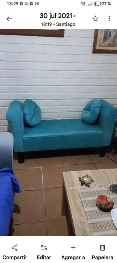 Banca de pie de cama o living - miniatura 1