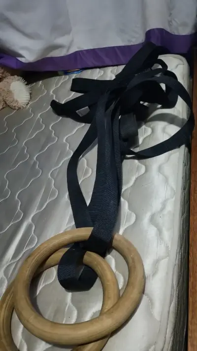 Anillas de gimnasia de madera - miniatura 1