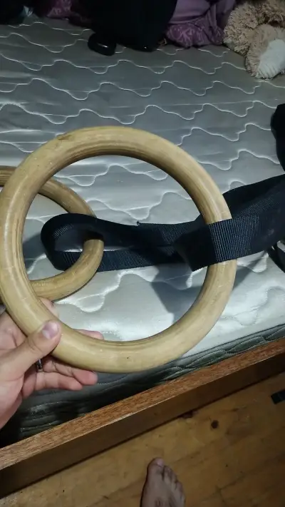 Anillas de gimnasia de madera - miniatura 2