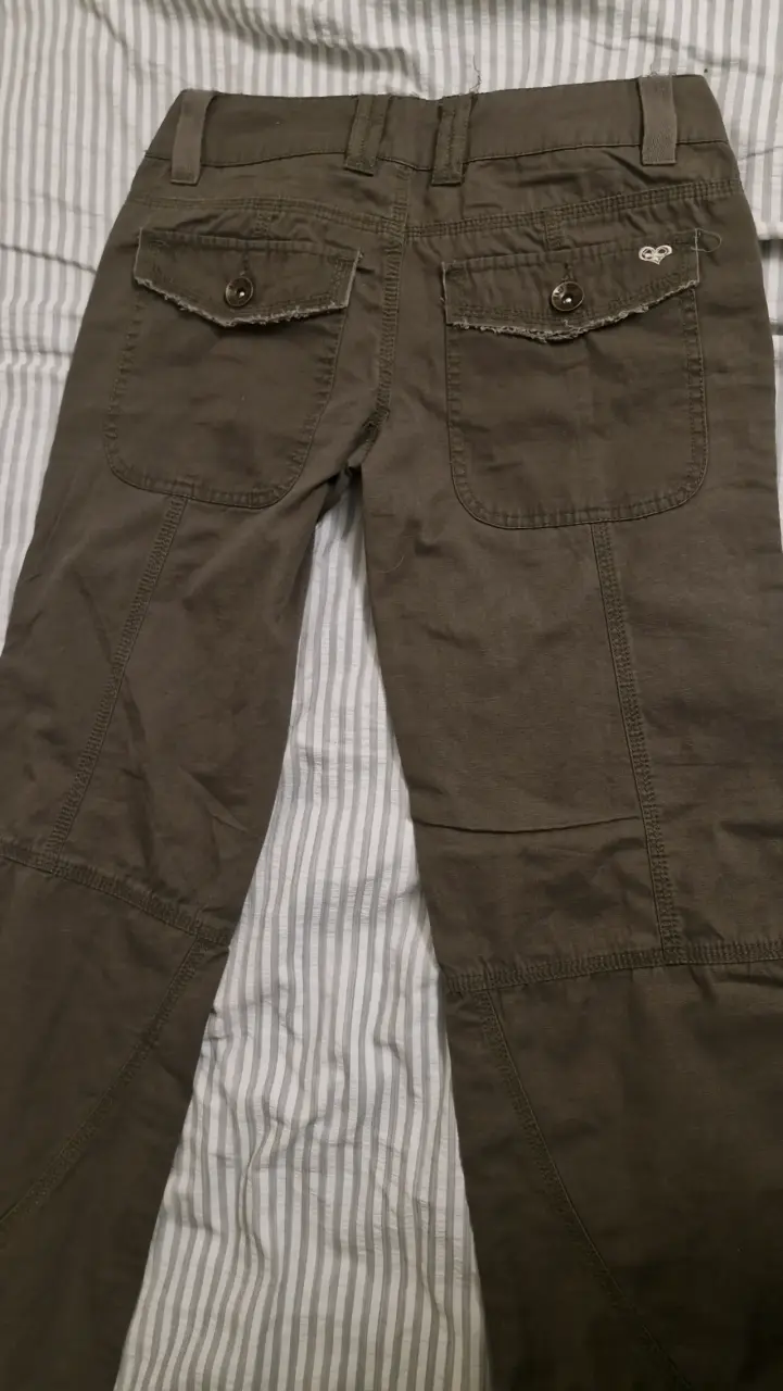 Pantalones verde olivo mujer - 4