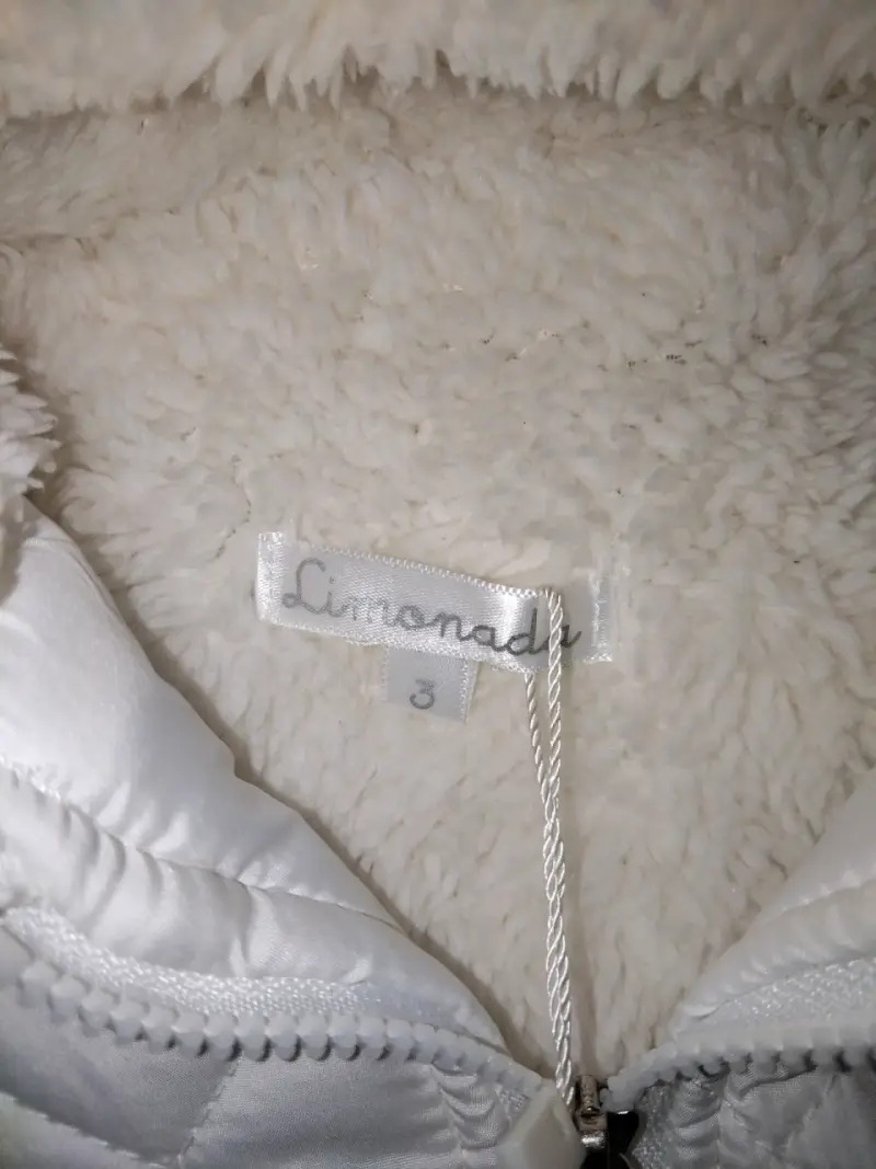 Abrigo de peluche blanco para niñas - 5
