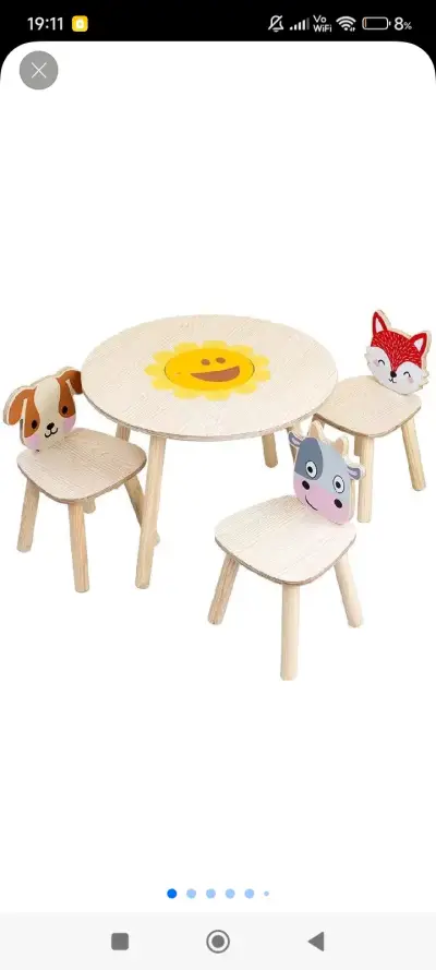 Set de mesa y sillas infantiles - miniatura 3