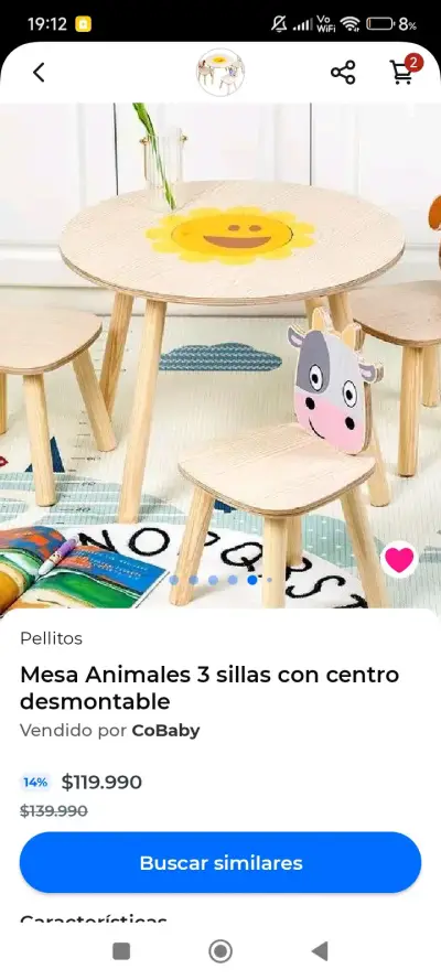 Set de mesa y sillas infantiles - miniatura 4