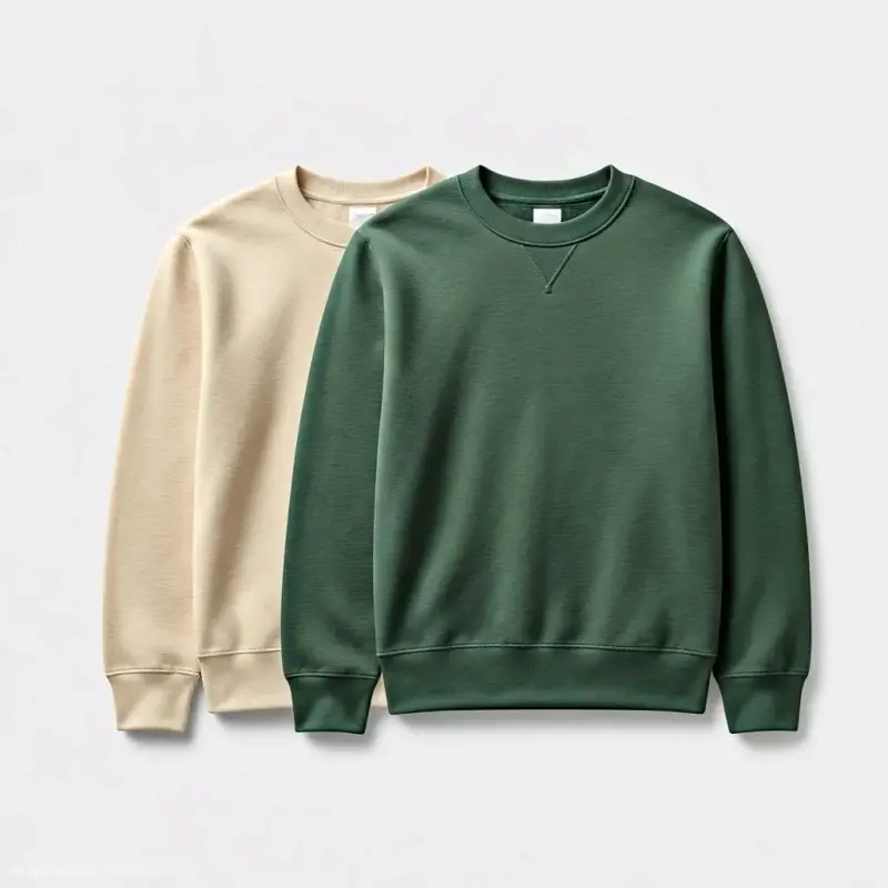 Polerones beige y verde con y sin capucha - 2