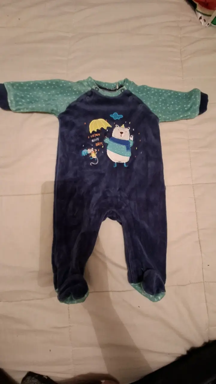 Enterito bebé azul con diseño