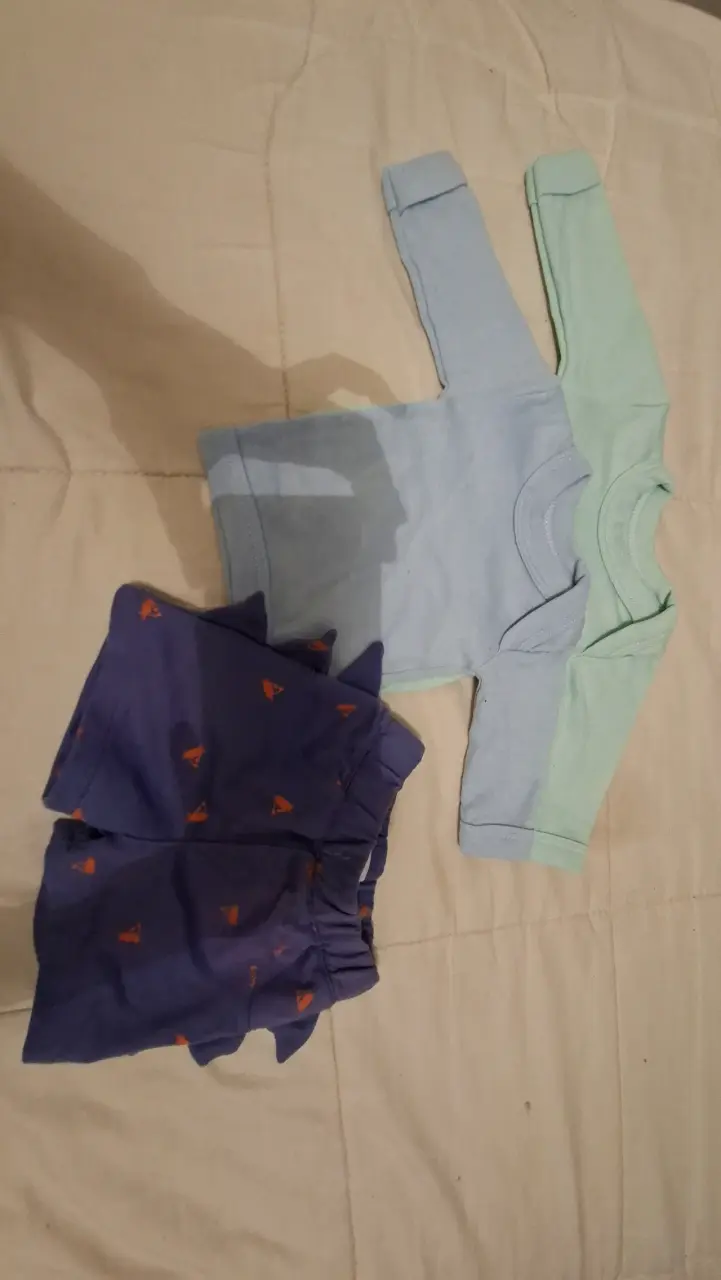 Conjunto ropa bebé colores pastel