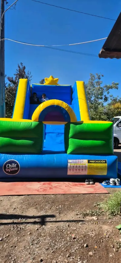 Castillo inflable grande + turbina 0 detalles - miniatura 6