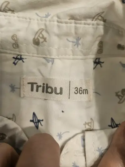 Camisa blanca estampada talla 3 - miniatura 3
