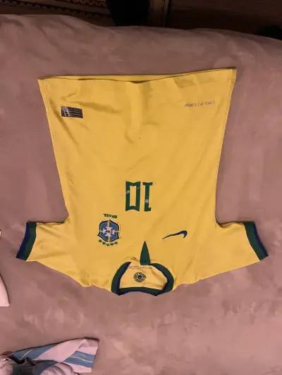 Camiseta amarilla selección Brasil Neymar junior - miniatura 1