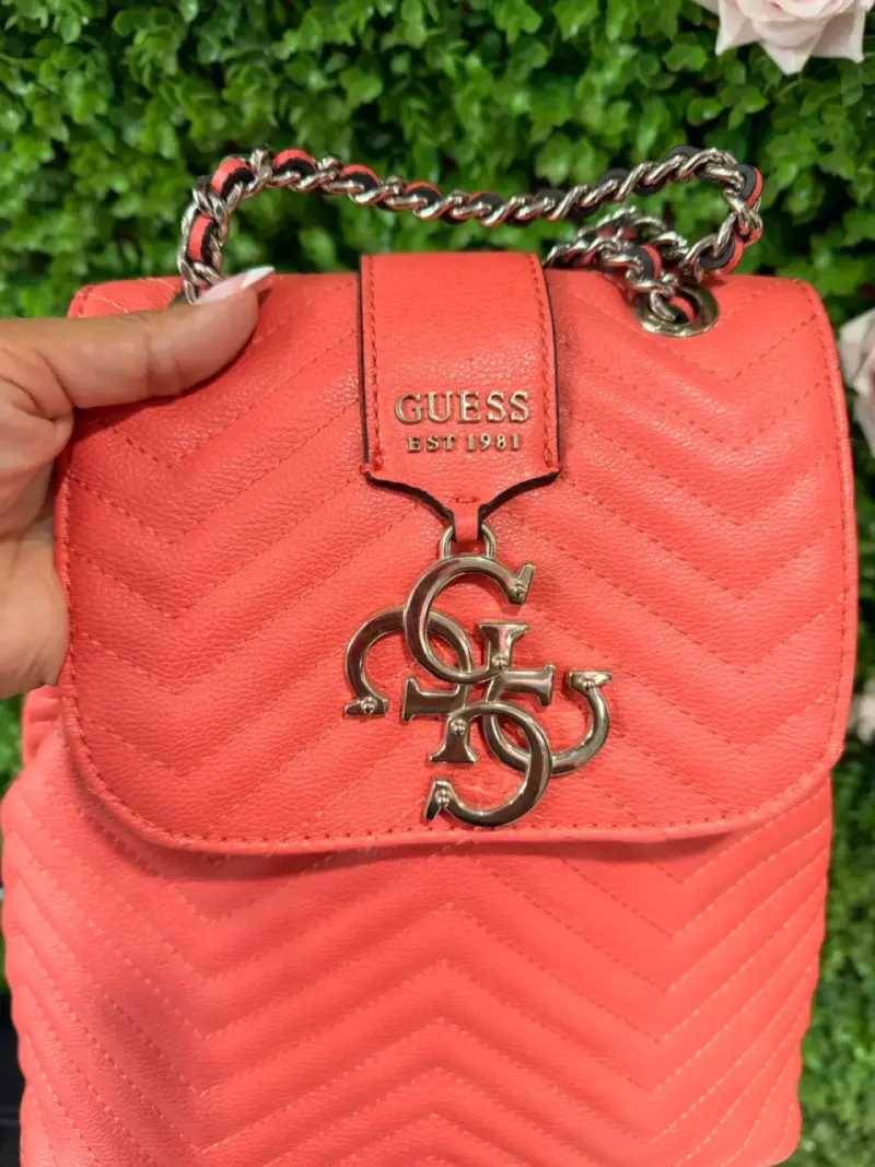 Mochila Guess roja cadena - 6