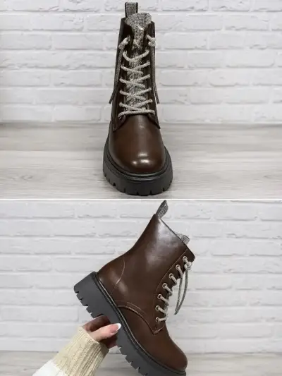 Botas marrones de cuero - miniatura 1