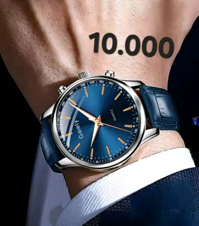 Reloj de pulsera azul elegante - miniatura 2