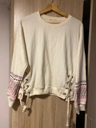 Sudadera crema  étnico - miniatura 1