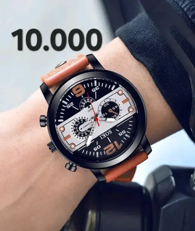 Reloj pulsera negro y marrón - miniatura 3