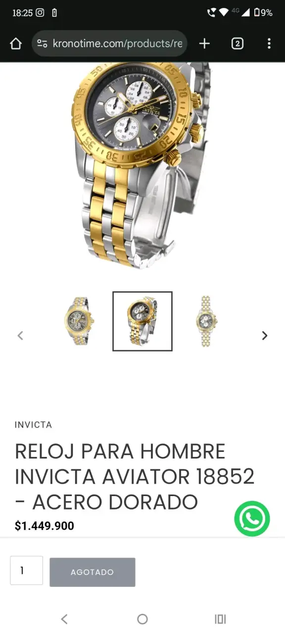 Reloj Invicta bicolor cronógrafo - 6