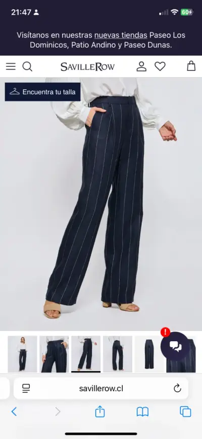 Pantalón azul Saville Row rayas - miniatura 1