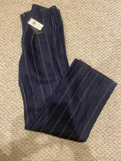Pantalón azul Saville Row rayas - miniatura 3
