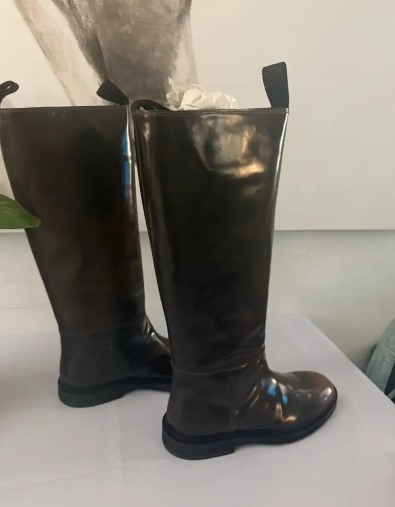 Botas de cuero negras altas - 2