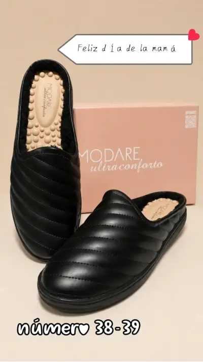 Pantuflas negras Modare - miniatura 1
