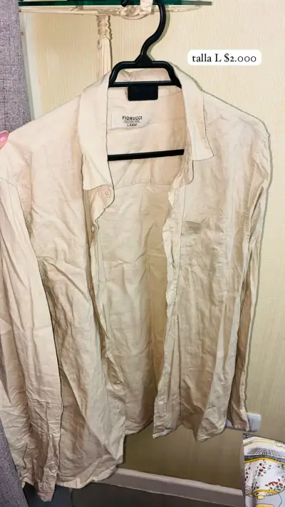 Camisa azul estampada talla L - miniatura 4