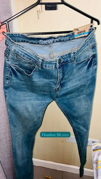 Jeans Skinny Hombre Azul - miniatura 1