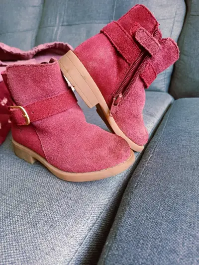 Botines de gamuza burdeo - miniatura 1