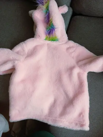 Polerón rosado unicornio infantil - miniatura 1