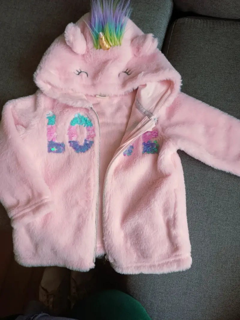 Polerón rosado unicornio infantil - 2