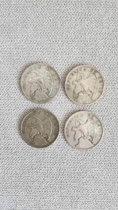 Lote de monedas Un Peso plata - miniatura 2