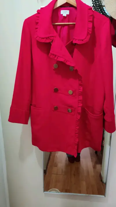 Abrigo rojo doble botonadura - miniatura 1