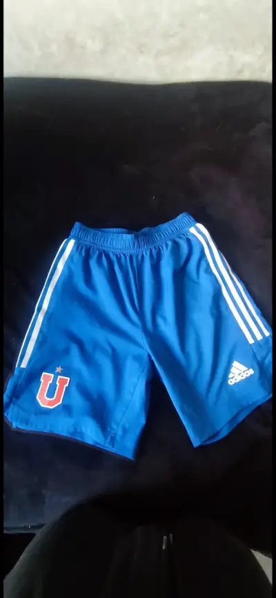 Short de fútbol azul adidas - miniatura 1