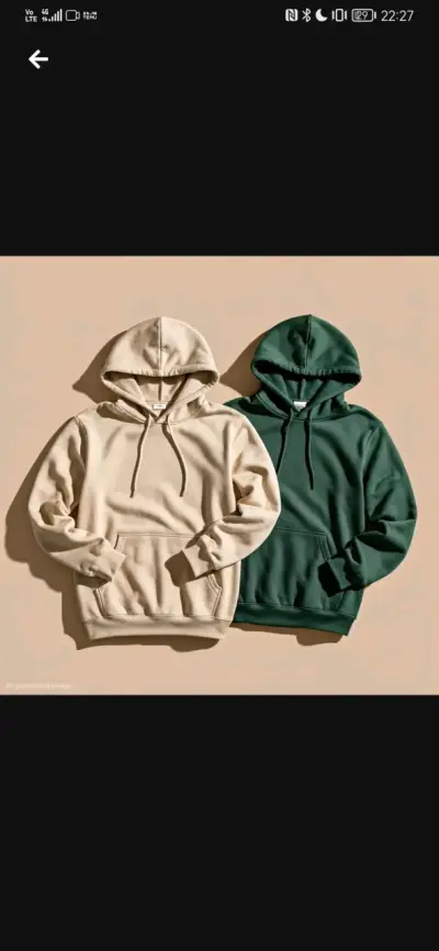 Polerones con y sin capucha  beige y verde - miniatura 1
