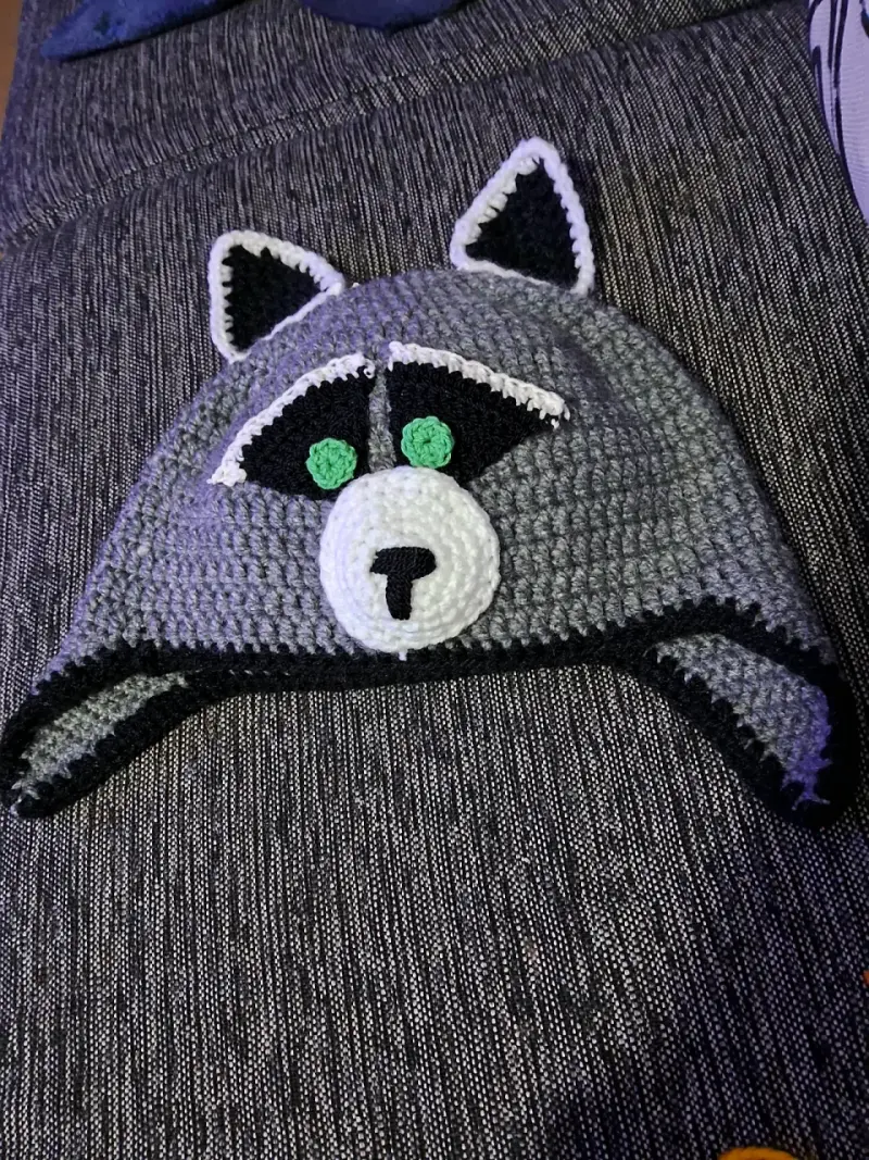 Gorro tejido búho azul - 6