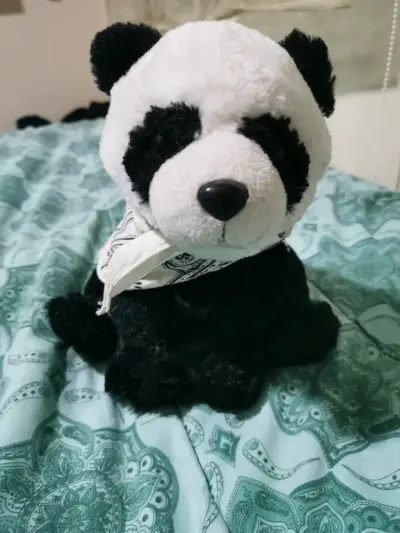 Peluche panda blanco y negro - miniatura 1
