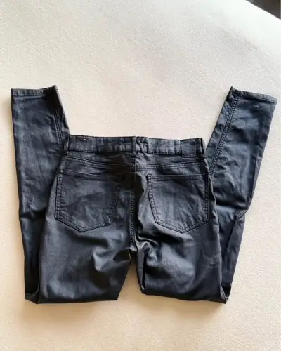 Pantalón skinny negro eco cuero Foster - Talla 40 - miniatura 1