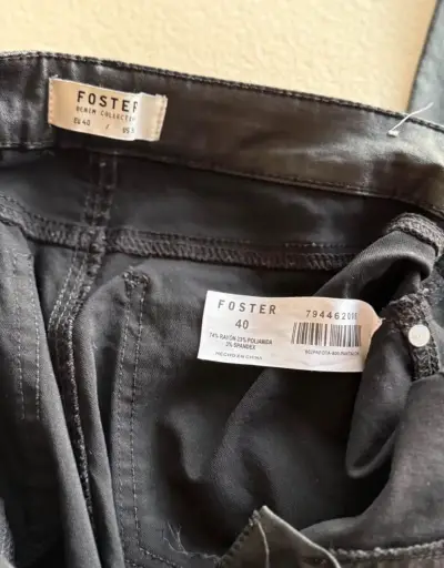 Pantalón skinny negro eco cuero Foster - Talla 40 - miniatura 6