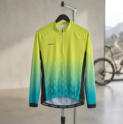 Tricota  ciclismo verde y azul - miniatura 1