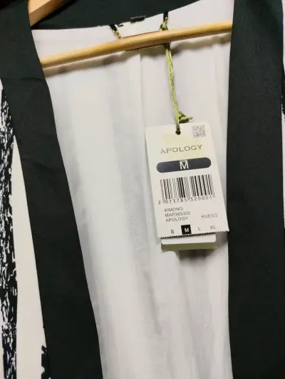 Kimono blanco con rayas negras - miniatura 3