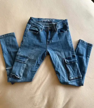 Jeans cargo azul Ícono - Talla 40 - miniatura 1