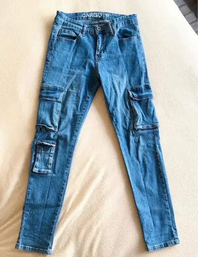 Jeans cargo azul Ícono - Talla 40 - miniatura 3